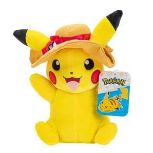 Pokémon Bamse Pikachu med Sommerhat 20 cm