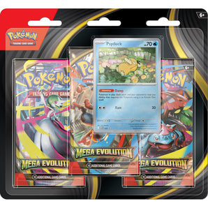 Pokémon Kort Mega Evolution Blister 3 Boosterpakker og Psyduck Promo