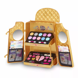 Shimmer ‘n Sparkle Makeuptaske Alt-i-1 Rygsæk med Tilbehør Guld