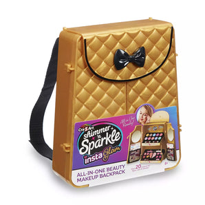 Shimmer ‘n Sparkle Makeuptaske Alt-i-1 Rygsæk med Tilbehør Guld