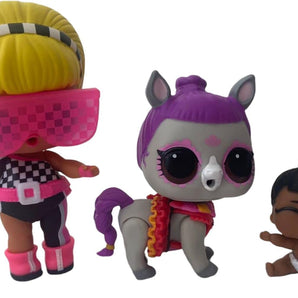 L.O.L. Surprise Dukke Sæt 3-Pak med Drag Racer, Bunny Wishes & Her Lil Majesty