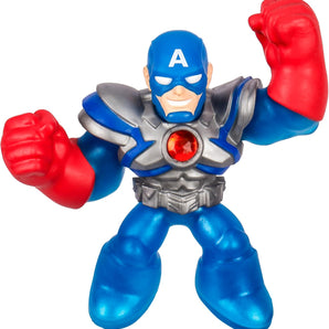Heroes of Goo Jit Zu Marvel Figur Captain America med Infinity-Dragt 12 cm