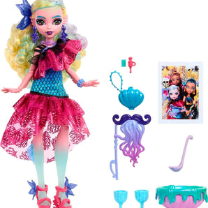 Monster High Mode Dukkesæt Lagoona Blue Monster Ball med Tilbehør 32 Cm