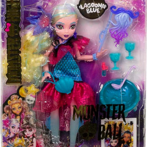 Monster High Mode Dukkesæt Lagoona Blue Monster Ball med Tilbehør 32 Cm