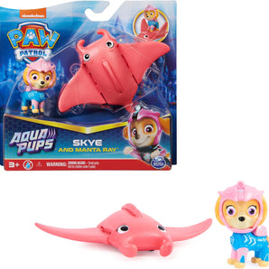 Paw Patrol Figur Skye med Rokke Aqua Pups 6 cm