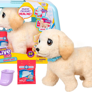 Little Live Pets Bamse Ouchies Hundehvalp med 50+ Lyde og Reaktioner