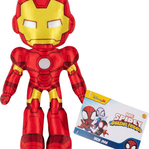 Spidey Iron Man Bamse 20 Cm Rød