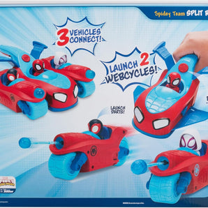 Spidey Spider-Man Jet & Motorcykler 3-i-1 Sæt 22 cm