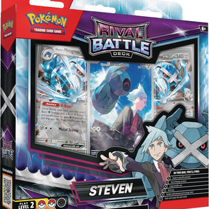 Pokémon Kort Steven Rival Battle Deck m. 60 kort, mønt og spilleplade