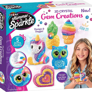Shimmer ‘n Sparkle Kreativt DIY Sæt 3D Crystal Gem Creations