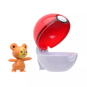 Pokémon Poké Ball Clip ’N’ Go Teddiursa med Pokéball 5 cm
