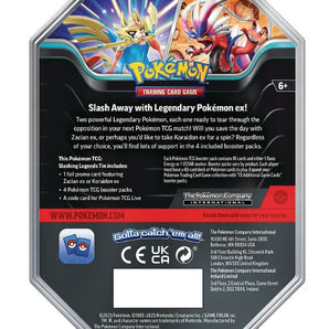 Pokémon Kort Tin Summer Legends EX med 4 Boosterpakker & Koraidon Promokort
