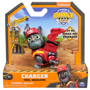 Paw Patrol Figur Charger fra Rubble & Crew med Værktøj 6 cm