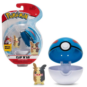 Pokémon Poké Ball Figur Clip ’N’ Go Morpeko (Full Belly Mode) med Great Ball 5 cm