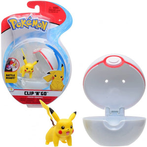Pokémon Poké Ball Figur Clip ’N’ Go Pikachu med Premier Ball 5 cm