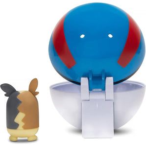 Pokémon Poké Ball Figur Clip ’N’ Go Morpeko (Full Belly Mode) med Great Ball 5 cm