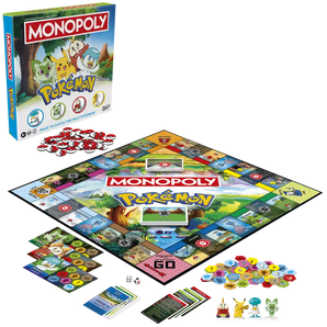 Monopoly Brætspil Pokémon Edition Med Figurer Og Spilleregler