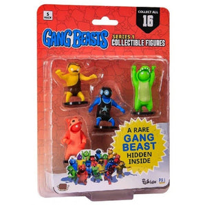 Gang Beasts Figur Sæt 5-pack med Skjult Sjælden Figur 6 cm