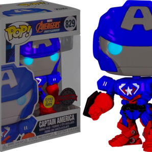 Funko Pop! Figur Avengers Mech Strike Captain America Mech Glow in the Dark #829