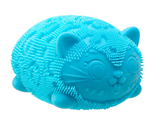 NeeDoh Fuzz Ball Wild Cats squishy i blå med pelsblød overflade