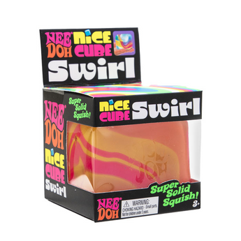 NeeDoh Nice Cube Swirl squishy i orange i original emballage