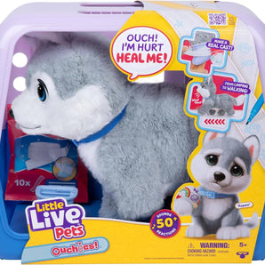 Little Live Pets Bamse Ouchies Husky Hundehvalp med 50+ Lyde og Reaktioner
