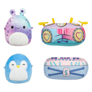 Squishmallows Bamser Micromallows 4-Pack Mini-Figurer med Tilbehør 6 cm