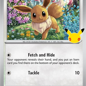 Pokémon Kort 30th Celebration Knock Out Collection med 2 Boosterpakker og Mønt