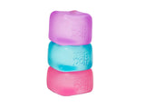NeeDoh Nice Cube squishy i lilla, blå og pink