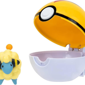 Pokémon Figur Clip ‘N’ Go Poké Ball med Mareep 5 cm