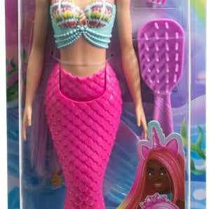 Barbie Havfruedukke med Langt Lyserødt Fantasy Hår og Stylingtilbehør