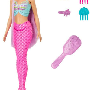 Barbie Havfruedukke med Langt Lyserødt Fantasy Hår og Stylingtilbehør