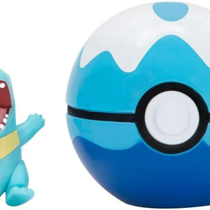 Pokémon Figur Clip ‘N’ Go Pokéball & Totodile 5 cm