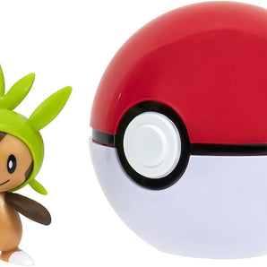 Pokémon Figur Clip ‘N’ Go Poké Ball med Chespin 5 cm