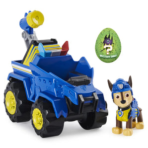 Paw Patrol Figur Chase med Bil og Surprise Dinosauræg