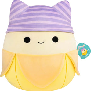 Squishmallows Bamse Junie Banan med Kattehue 40 cm