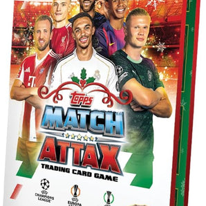 Topps Fodboldkort UEFA Champions League Match Attax 2025/26 - Julekalender med 121 kort + 1 garanteret Infinity-kort