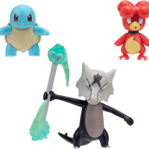 Pokémon Figurer 3-Pack Magby, Squirtle og Alolan Marowak