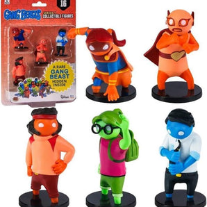 Gang Beasts Figur Sæt 5-pack med Skjult Sjælden Figur 6 cm