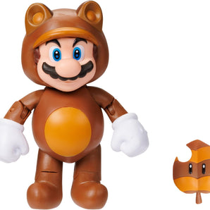Super Mario Figur Tanooki Mario med Blad 10 cm