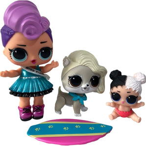 L.O.L. Surprise Dukke Sæt 3-Pak med Miss Punk, Sur-fur Puppy & Lil Heartbreaker