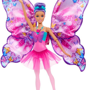 Barbie Dukke Dance and Flutter med 2-i-1 Forvandling fra Danser til Sommerfugl