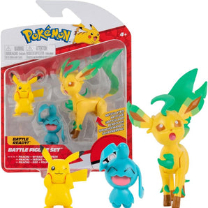 Pokémon Figurer 3-Pack – Pikachu, Wynaut & Leafeon 8 cm