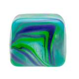 NeeDoh Nice Cube Swirl squishy med grønne og blå hvirvler