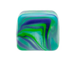 NeeDoh Nice Cube Swirl squishy med grønne og blå hvirvler