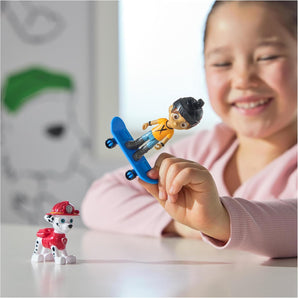 Paw Patrol Hero Pups Actionfigursæt med Marshall, Danny X og skateboard