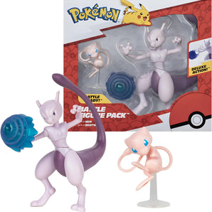 Pokémon Figur 2-Pak Mew 5 cm & Mewtwo 11 cm