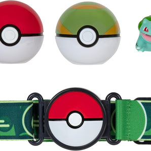 Pokémon Bælte Sæt Clip 'N Go Poké Ball & Nest Ball, Bulbasaur 5 cm
