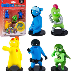 Gang Beasts Figur Sæt 5-pack med Skjult Sjælden Figur 6 cm