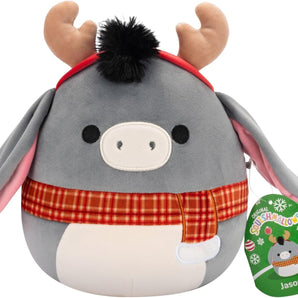 Squishmallows Bamse Jason Juleæsel med Gevir 20 Cm